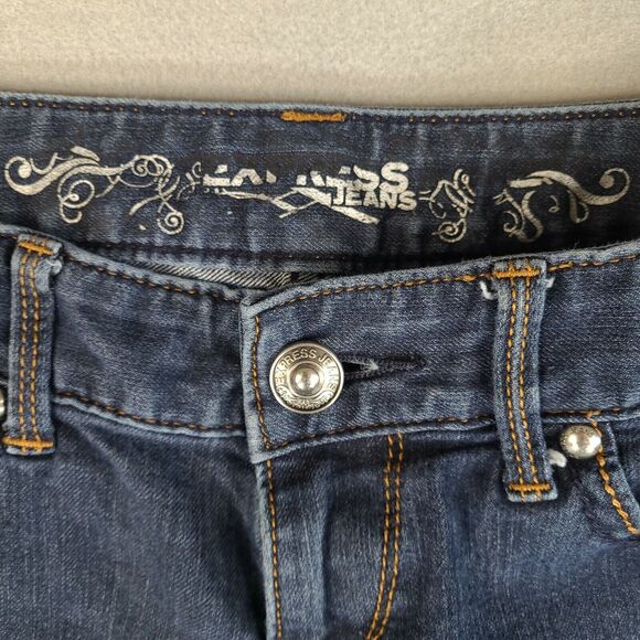 Express Women's Skinny Jeans Size 4 (30x31) Low Rise Dark‎ Wash Blue Denim Pants - Picture 5 of 11